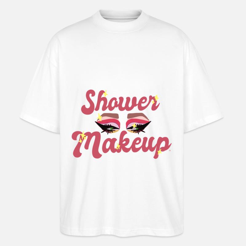 Dusch-Make-up - Stanley/Stella Oversized Unisex Bio T-Shirt Blaster 2.0 - Weiß