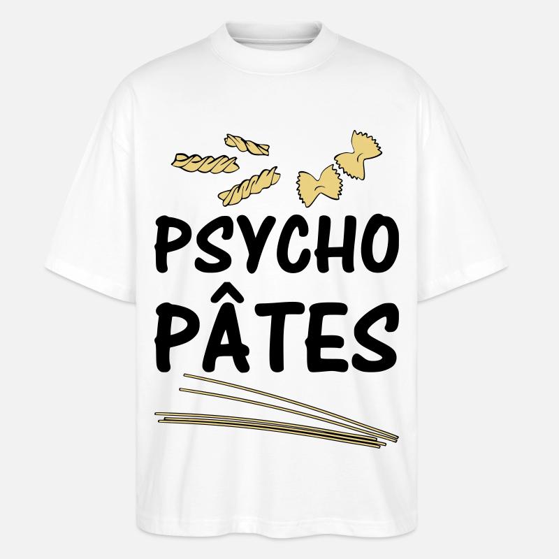 Psycho Pâtes - T-shirt bio Blaster 2.0 coupe oversize Stanley/Stella Unisexe - blanc