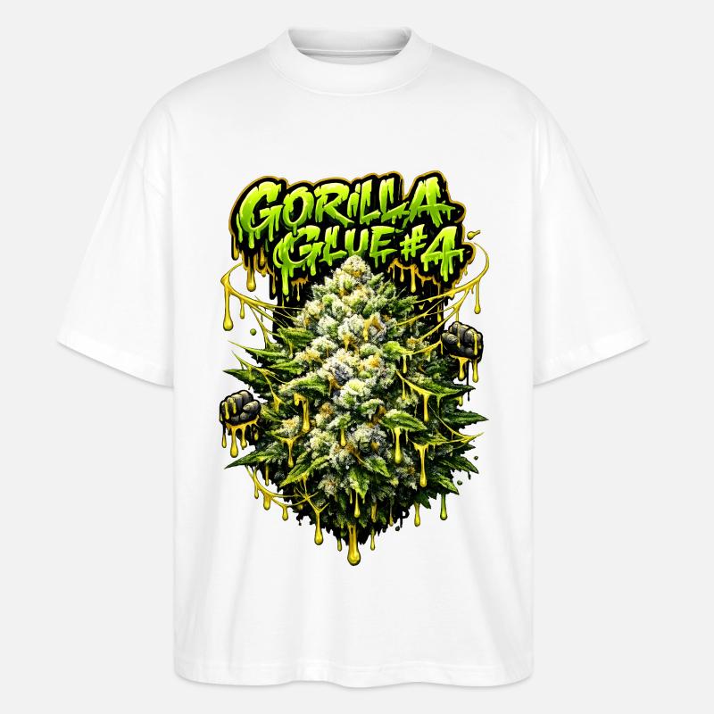 Gorilla Glue #4 Graffiti-Bud-Print - Stanley/Stella Oversized Unisex Bio T-Shirt Blaster 2.0 - Weiß