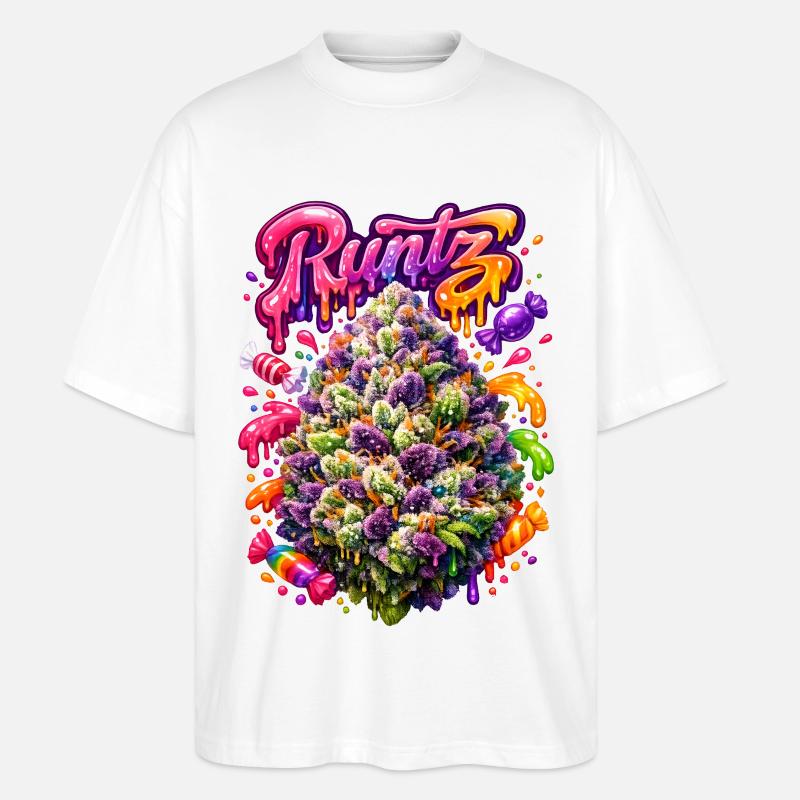 Runtz Candy Graffiti Kunstdruck - Stanley/Stella Oversized Unisex Bio T-Shirt Blaster 2.0 - Weiß