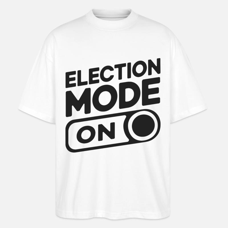 Mode électoral activé - T-shirt bio Blaster 2.0 coupe oversize Stanley/Stella Unisexe - blanc