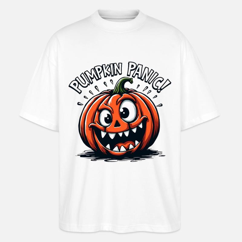 Pumpkin Panic Halloween - Stanley/Stella Oversized Unisex Bio T-Shirt Blaster 2.0 - Weiß