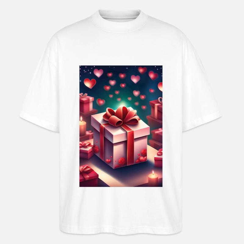 Geschenk voller Liebe - Stanley/Stella Oversized Unisex Bio T-Shirt Blaster 2.0 - Weiß