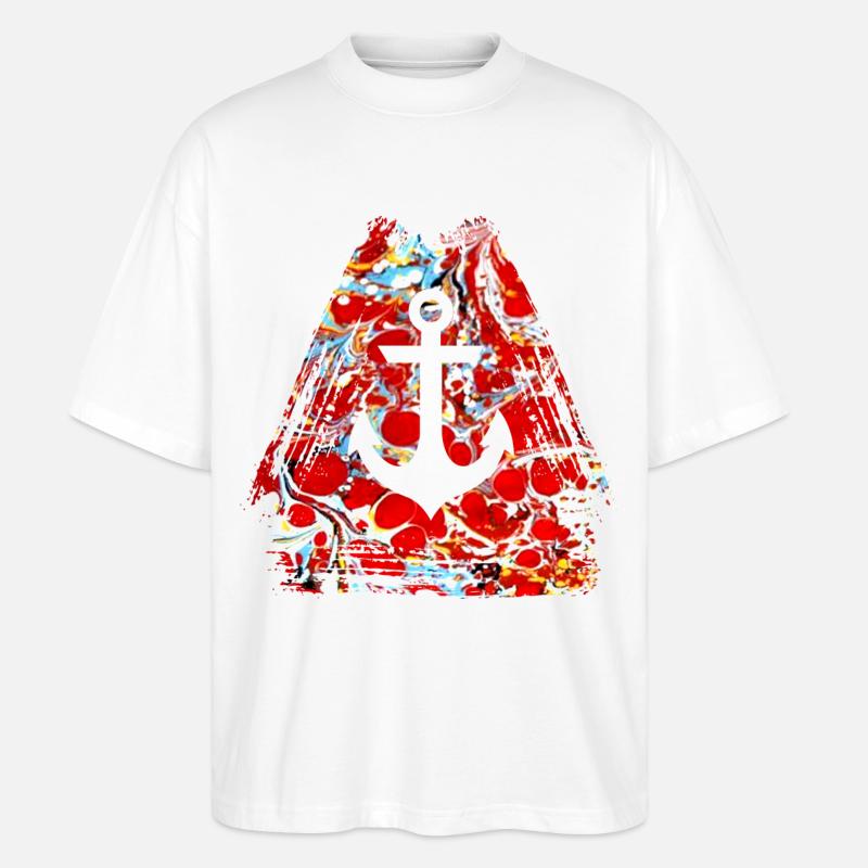 ancre e 251 - T-shirt bio Blaster 2.0 coupe oversize Stanley/Stella Unisexe - blanc