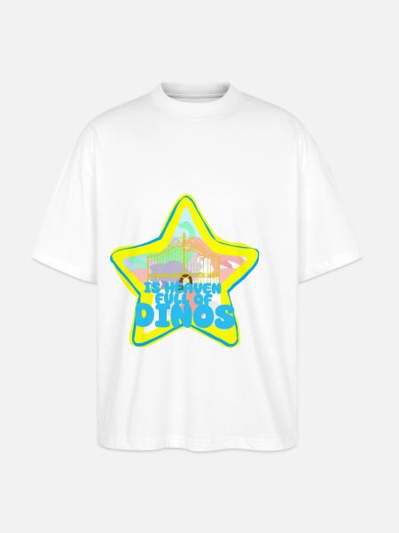 Dinosaur Paradise - Stanley/Stella Oversized Unisex Organic T-shirt Blaster 2.0 - white