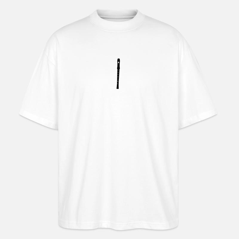 Blockflöte - Stanley/Stella Oversized Unisex Bio T-Shirt Blaster 2.0 - Weiß