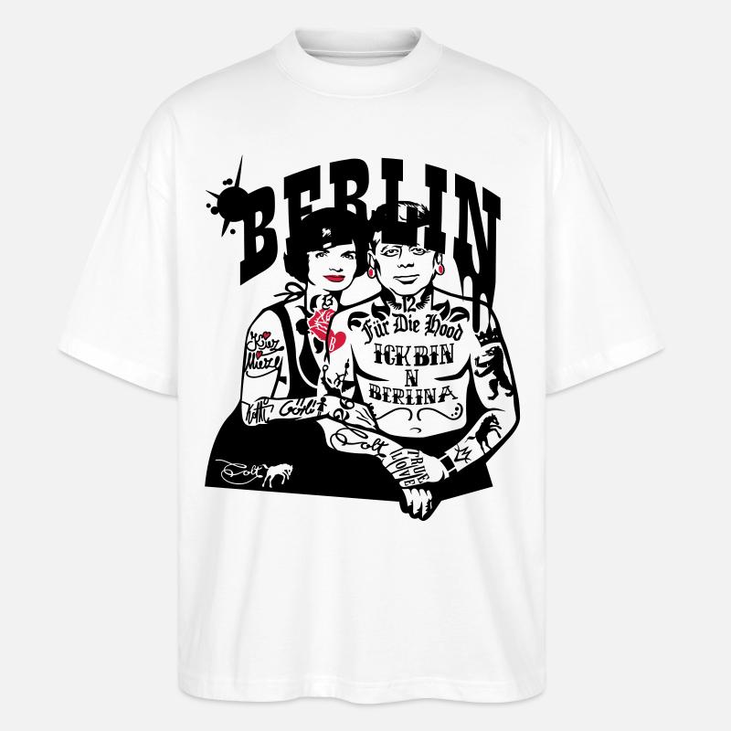 Berlin Schriftzug - Stanley/Stella Oversized Unisex Bio T-Shirt Blaster 2.0 - Weiß