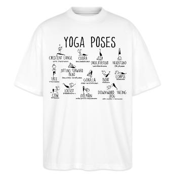 Yoga Exercise, Different Types Of Yoga Asanas yoga - T-shirt bio Blaster 2.0 coupe oversize Stanley/Stella Unisexe - blanc - Devant - Alina (178cm) & Michal (187cm)