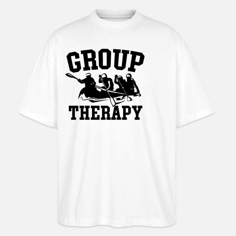Gruppentherapie Rafting Abenteuer - Stanley/Stella Oversized Unisex Bio T-Shirt Blaster 2.0 - Weiß