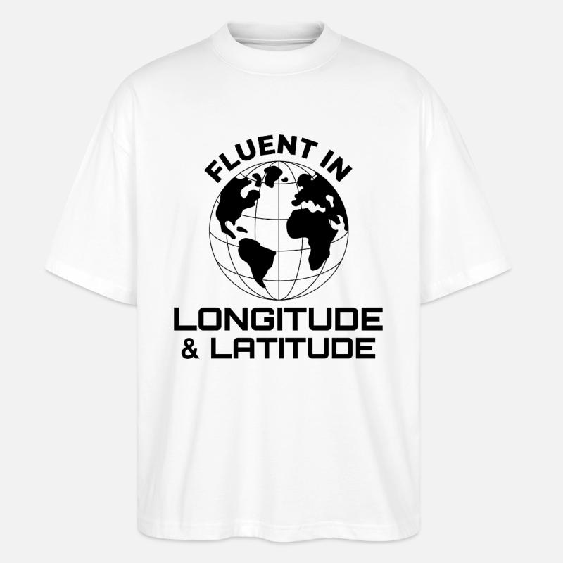 Fluent Longitude Latitude GIS Globe - T-shirt bio Blaster 2.0 coupe oversize Stanley/Stella Unisexe - blanc