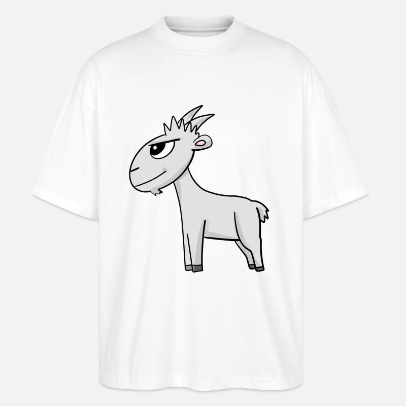 Ziege Ziegenbock Bock - Stanley/Stella Oversized Unisex Bio T-Shirt Blaster 2.0 - Weiß