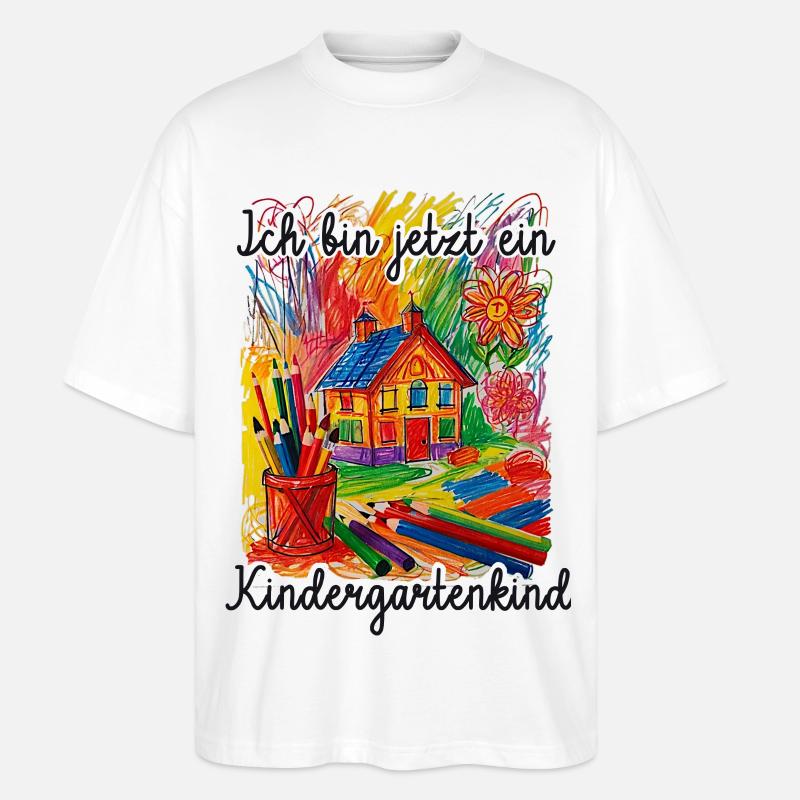 Kindergartenkind - Stanley/Stella Oversized Unisex Bio T-Shirt Blaster 2.0 - Weiß