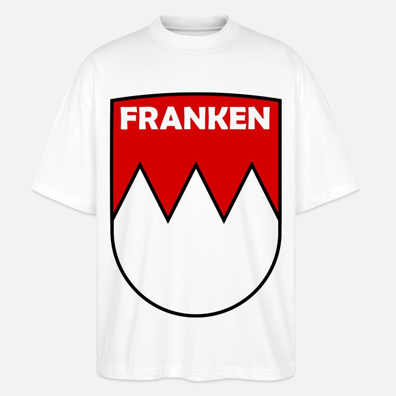 Franken Crest Logo - Stanley/Stella Oversized Unisex Bio T-Shirt Blaster 2.0 - Weiß