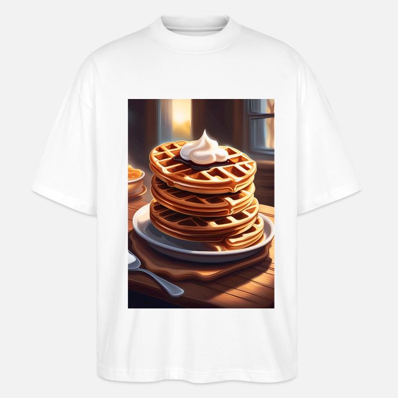 Stapel Pfannkuchen - Stanley/Stella Oversized Unisex Bio T-Shirt Blaster 2.0 - Weiß