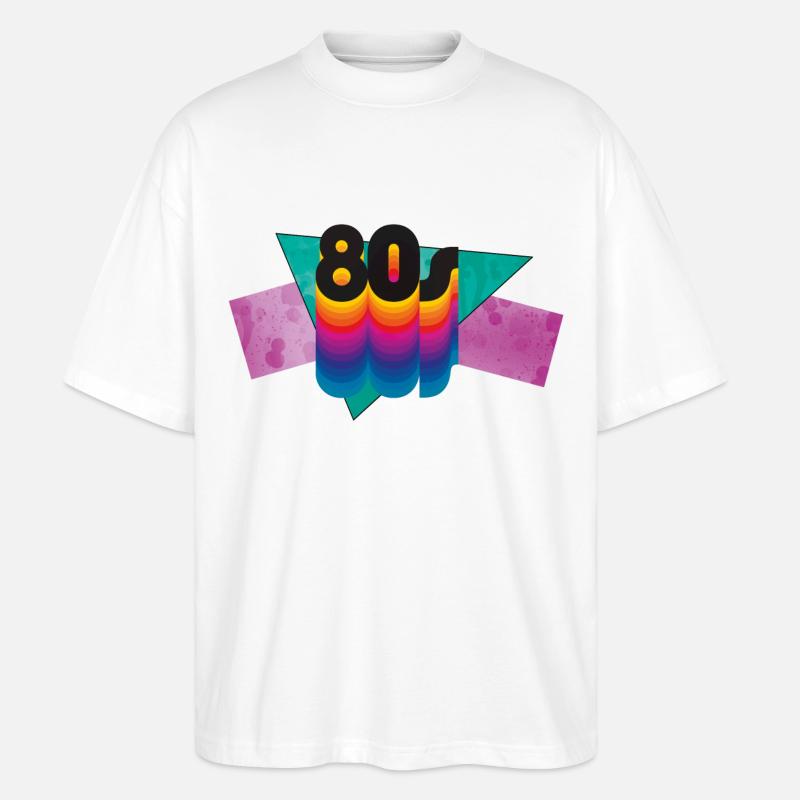 80s II - Stanley/Stella Oversized Unisex Bio T-Shirt Blaster 2.0 - Weiß
