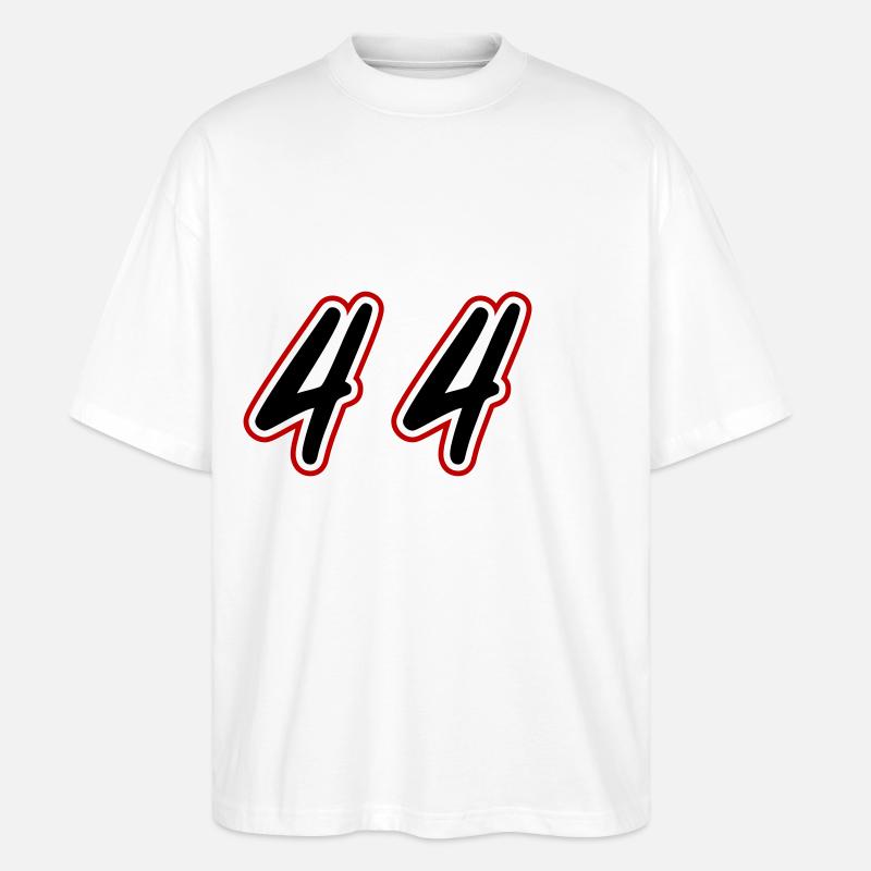 44 Zahl symbol - Stanley/Stella Oversized Unisex Bio T-Shirt Blaster 2.0 - Weiß