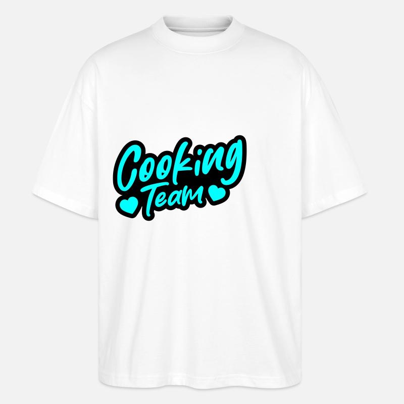 Cooking Team - Stanley/Stella Oversized Unisex Bio T-Shirt Blaster 2.0 - Weiß