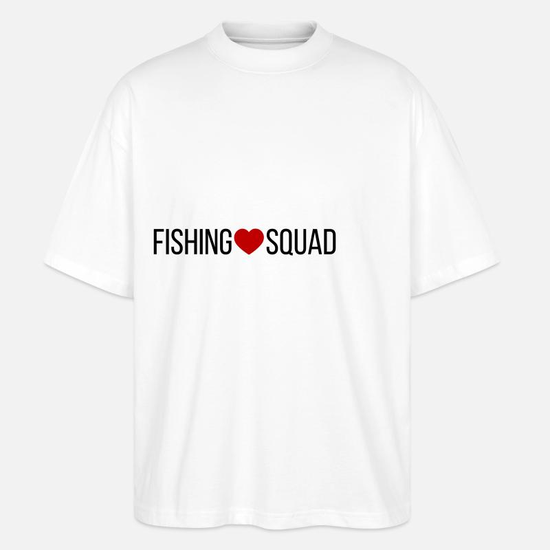 Fishing Squad Herz - Stanley/Stella Oversized Unisex Bio T-Shirt Blaster 2.0 - Weiß