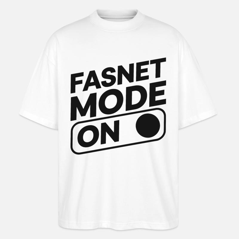 Fasnet Mode On - Stanley/Stella Oversized Unisex Organic T-shirt Blaster 2.0 - white
