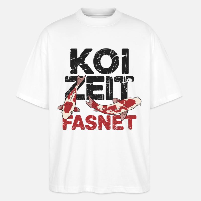 Koi Zeit Fasnet - Carnaval Carnaval - T-shirt bio Blaster 2.0 coupe oversize Stanley/Stella Unisexe - blanc