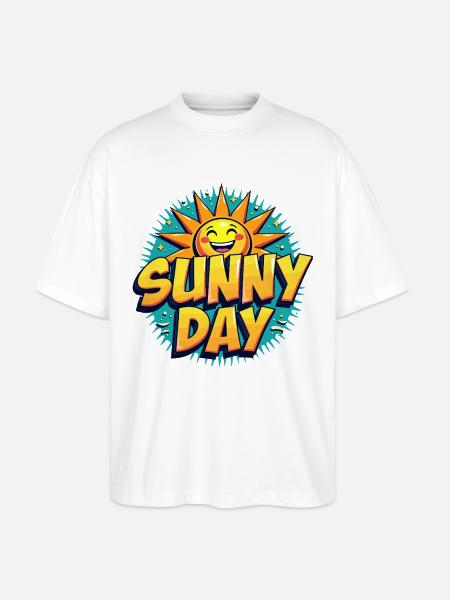 Ensoleillé Soleil Vacances d’été - T-shirt bio Blaster 2.0 coupe oversize Stanley/Stella Unisexe - blanc