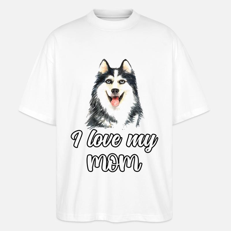 J’aime ma maman - T-shirt bio Blaster 2.0 coupe oversize Stanley/Stella Unisexe - blanc