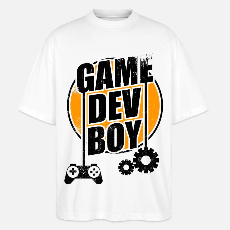 Game Dev Junge - Stanley/Stella Oversized Unisex Bio T-Shirt Blaster 2.0 - Weiß