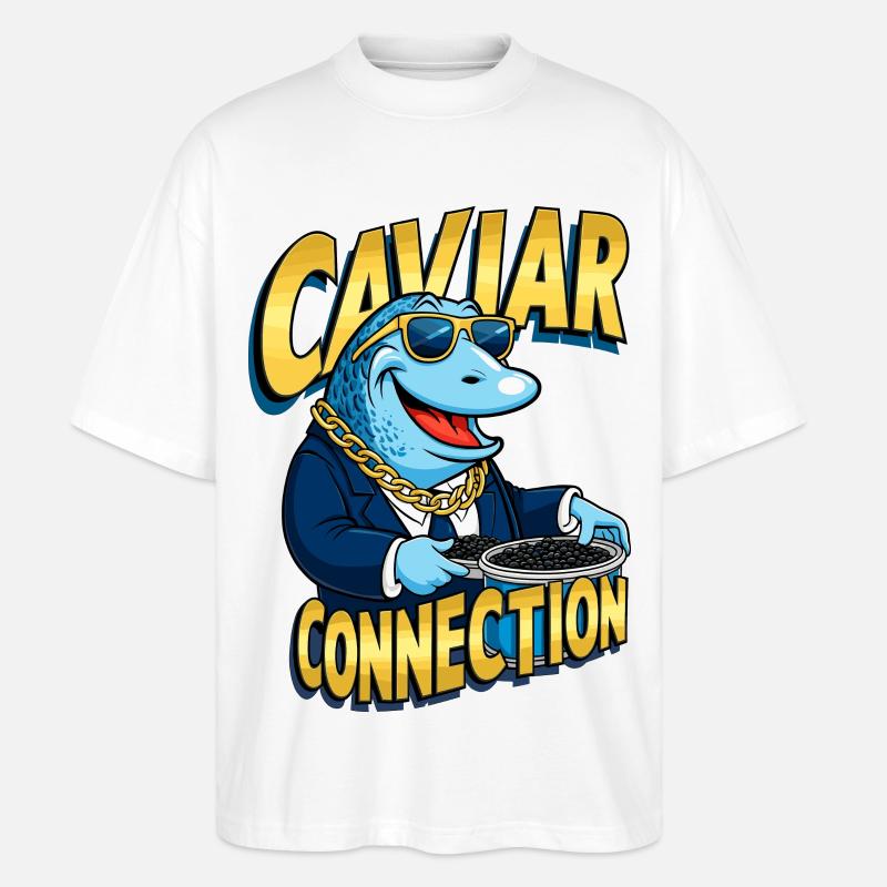 Kaviar Connection - Stanley/Stella Oversized Unisex Bio T-Shirt Blaster 2.0 - Weiß