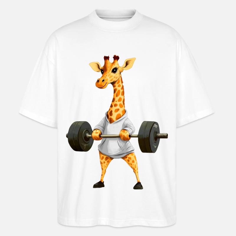 Sport de la girafe - T-shirt bio Blaster 2.0 coupe oversize Stanley/Stella Unisexe - blanc