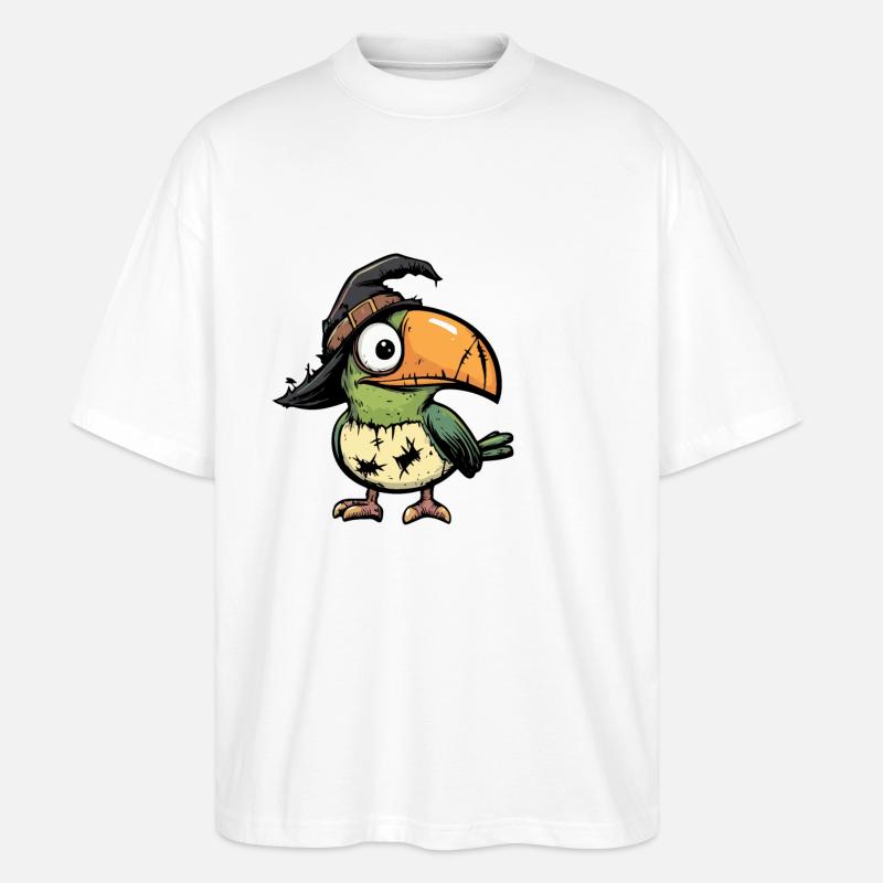 Tukan Vogel Halloween Comic Lustig - Stanley/Stella Oversized Unisex Bio T-Shirt Blaster 2.0 - Weiß