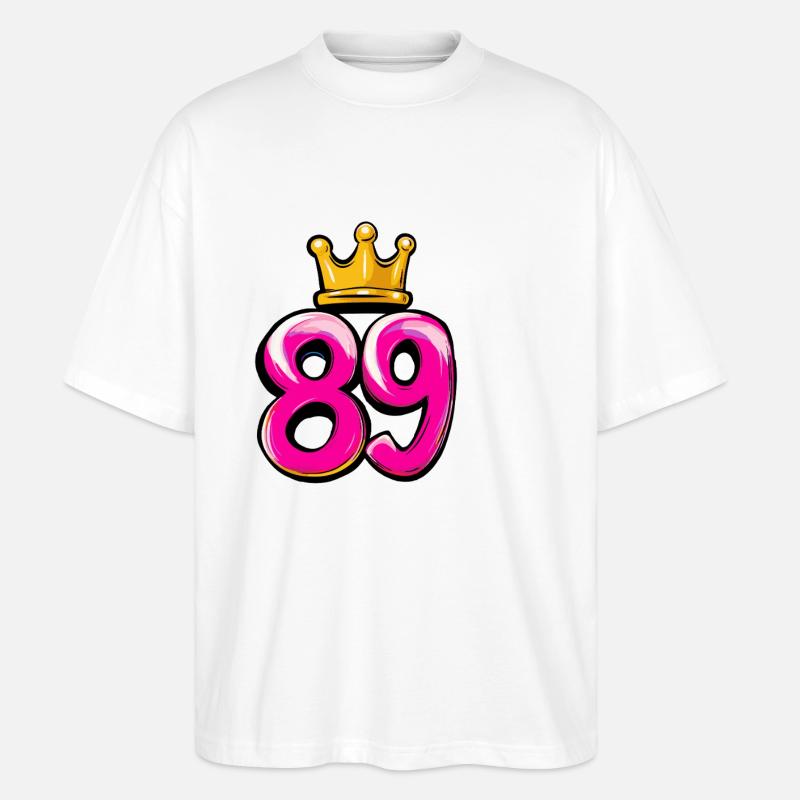 89 Couronne de chiffres - T-shirt bio Blaster 2.0 coupe oversize Stanley/Stella Unisexe - blanc