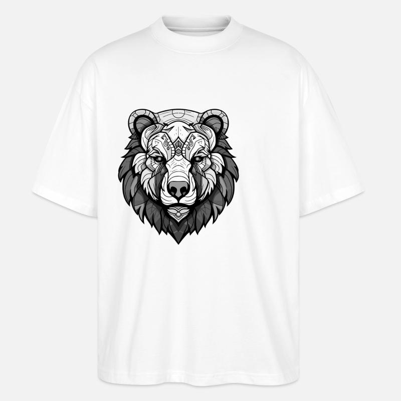 Eisbär Kopf Polar bär - Stanley/Stella Oversized Unisex Bio T-Shirt Blaster 2.0 - Weiß