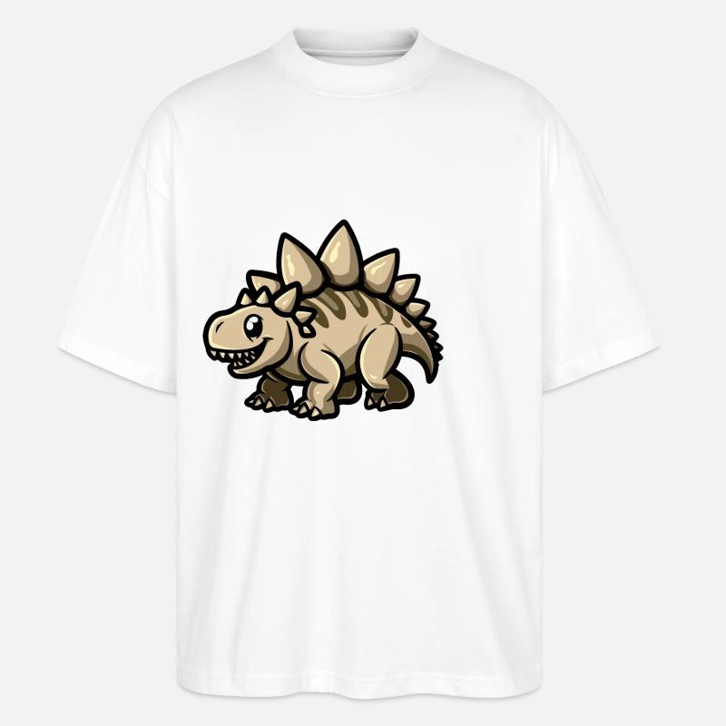Dinosaurier stegosaurus Comic - Stanley/Stella Oversized Unisex Bio T-Shirt Blaster 2.0 - Weiß