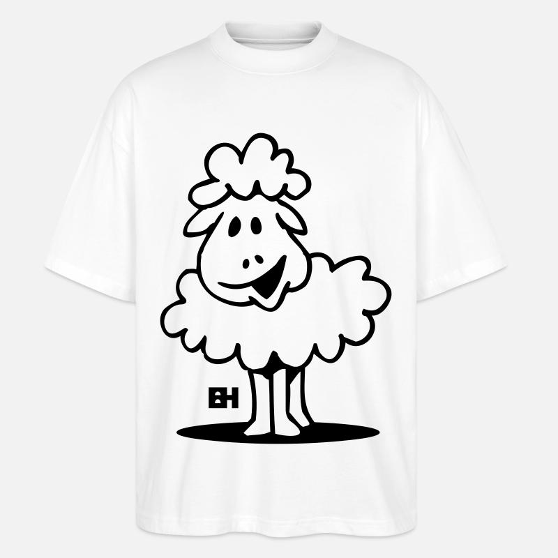 Schaf - Stanley/Stella Oversized Unisex Bio T-Shirt Blaster 2.0 - Weiß