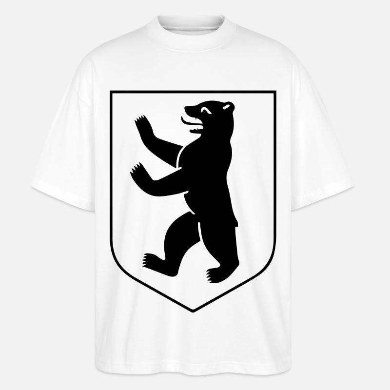 Berliner Bär - Berliner Wappen - Stanley/Stella Oversized Unisex Bio T-Shirt Blaster 2.0 - Weiß