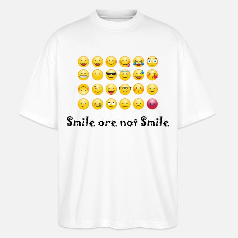 Smilie - Stanley/Stella Oversized Unisex Bio T-Shirt Blaster 2.0 - Weiß
