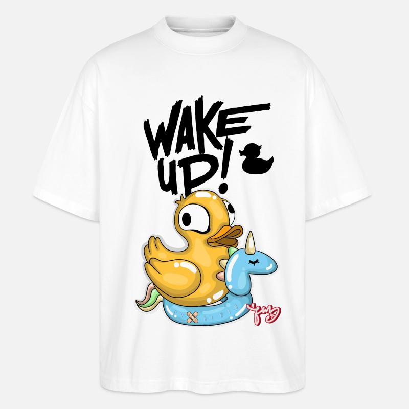 Fantasy Ente mit Einhorn - Stanley/Stella Oversized Unisex Bio T-Shirt Blaster 2.0 - Weiß