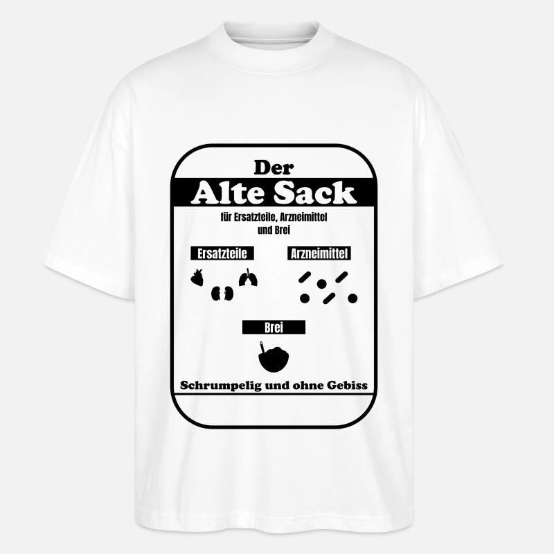 Der alte Sack - Stanley/Stella Oversized Unisex Bio T-Shirt Blaster 2.0 - Weiß