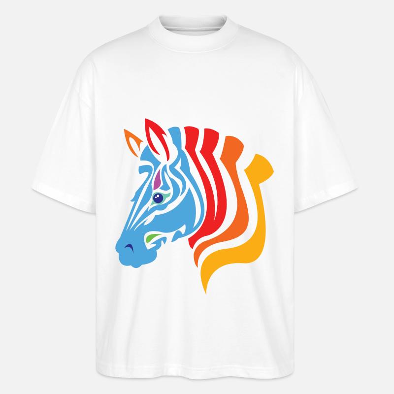 zebra - Stanley/Stella Oversized Unisex Bio T-Shirt Blaster 2.0 - Weiß