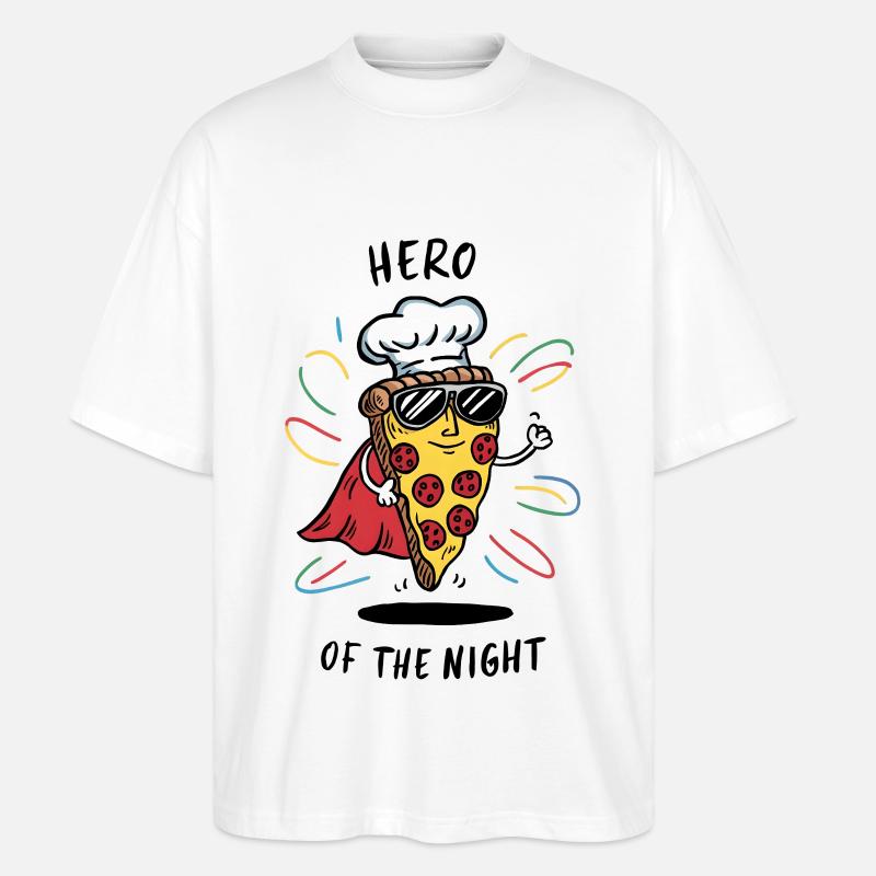 Leftover Pizza Hero - Stanley/Stella Oversized Unisex Bio T-Shirt Blaster 2.0 - Weiß