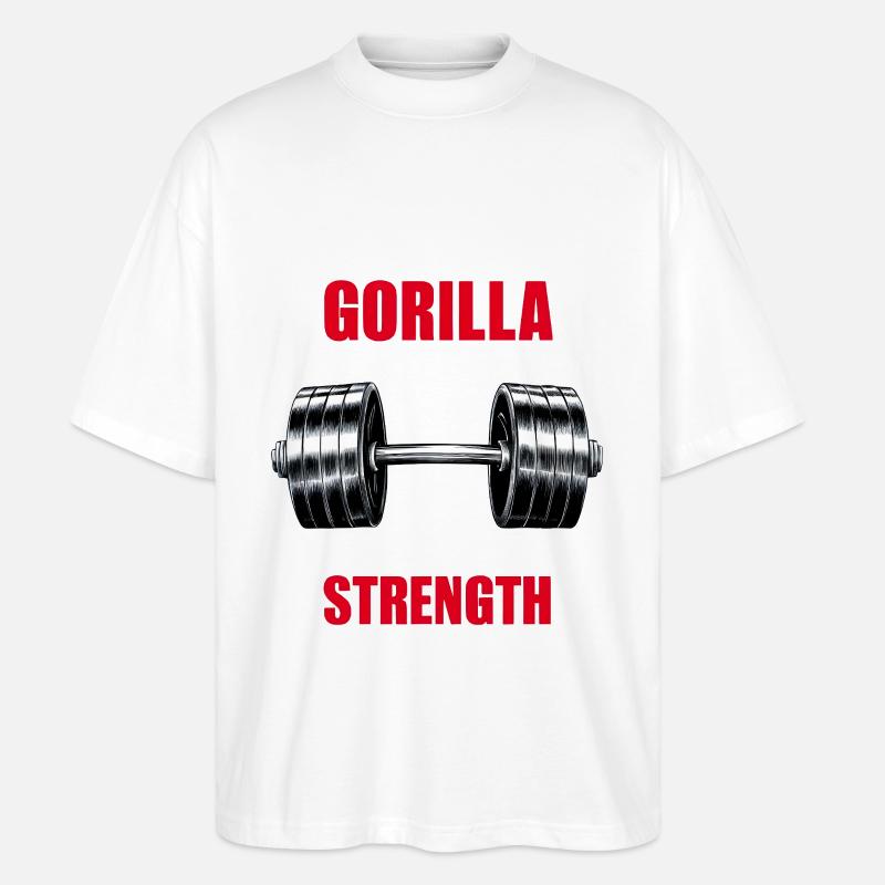 Force du gorille - T-shirt bio Blaster 2.0 coupe oversize Stanley/Stella Unisexe - blanc