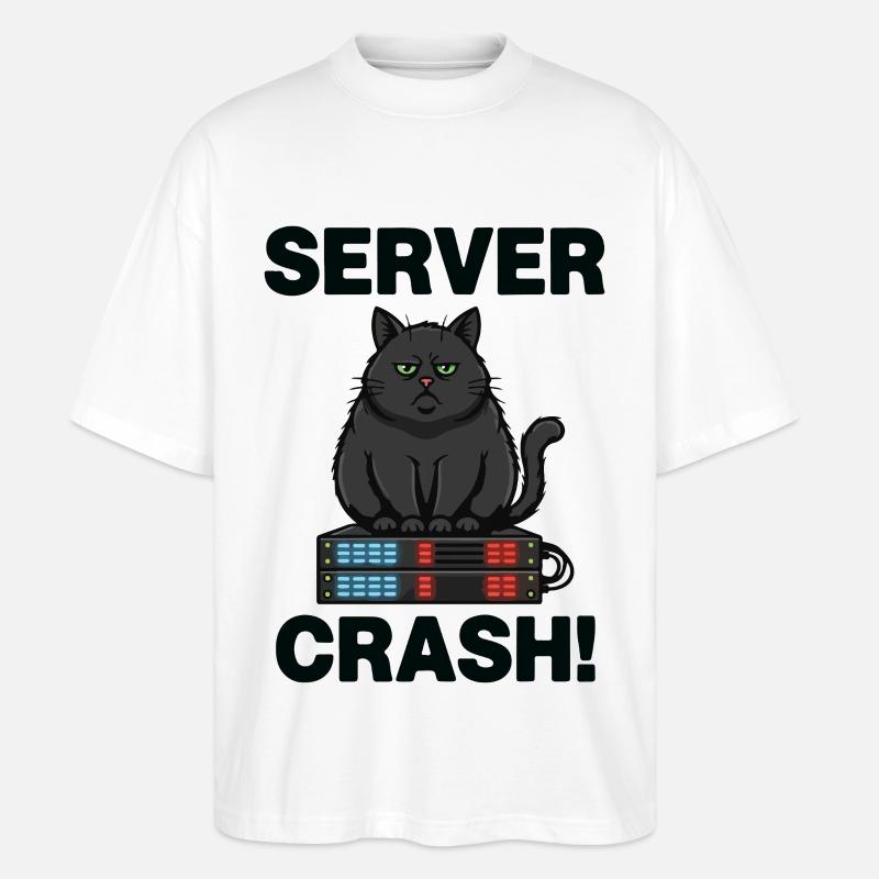 Server Crash Chat Computer Humor - Stanley/Stella Oversized Unisex Organic T-shirt Blaster 2.0 - white