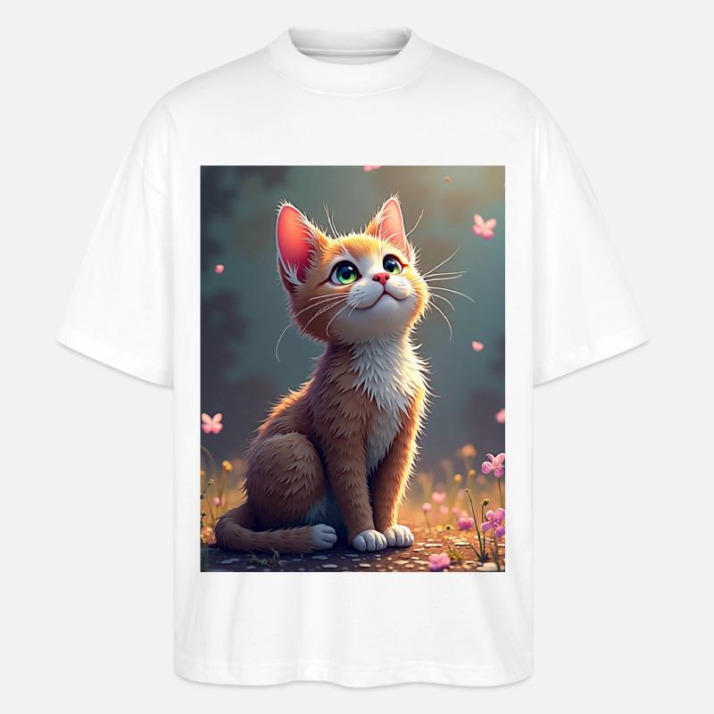 chaton_mignon - Stanley/Stella Oversized Unisex Bio T-Shirt Blaster 2.0 - Weiß