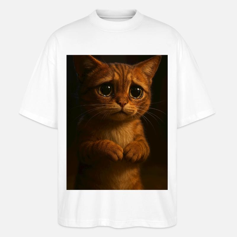 Süßes Kätzchen - Stanley/Stella Oversized Unisex Bio T-Shirt Blaster 2.0 - Weiß