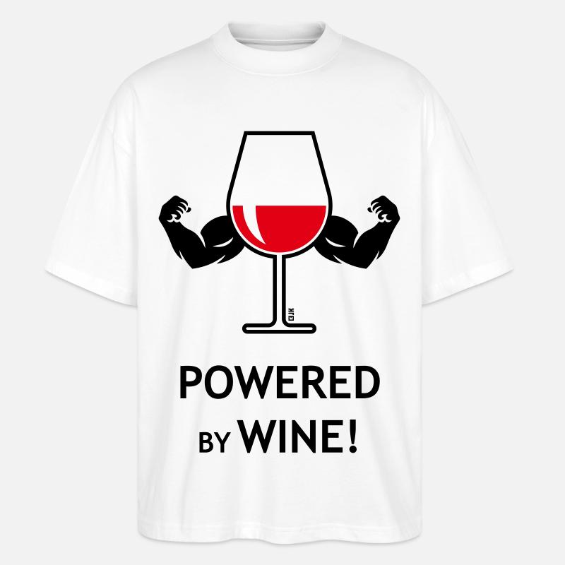 Propulsé par le vin ! - T-shirt bio Blaster 2.0 coupe oversize Stanley/Stella Unisexe - blanc