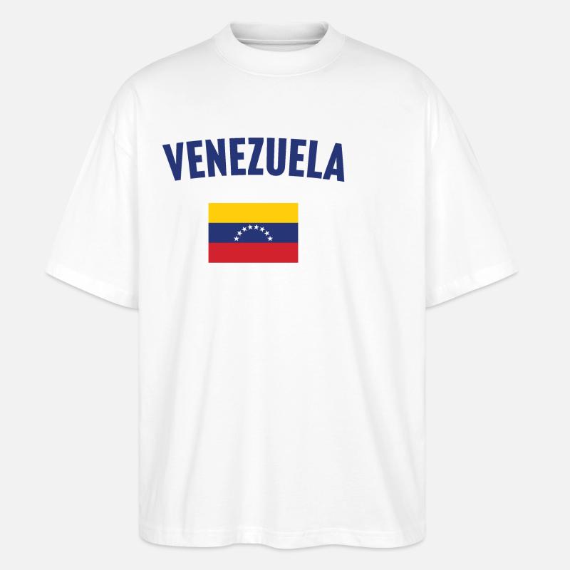 Drapeau du Venezuela - T-shirt bio Blaster 2.0 coupe oversize Stanley/Stella Unisexe - blanc