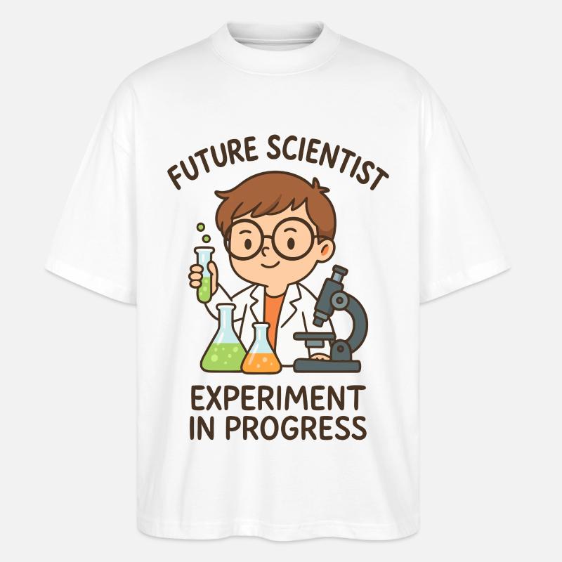 Future Scientist – Experiment in Progress - Stanley/Stella Oversized Unisex Organic T-shirt Blaster 2.0 - white