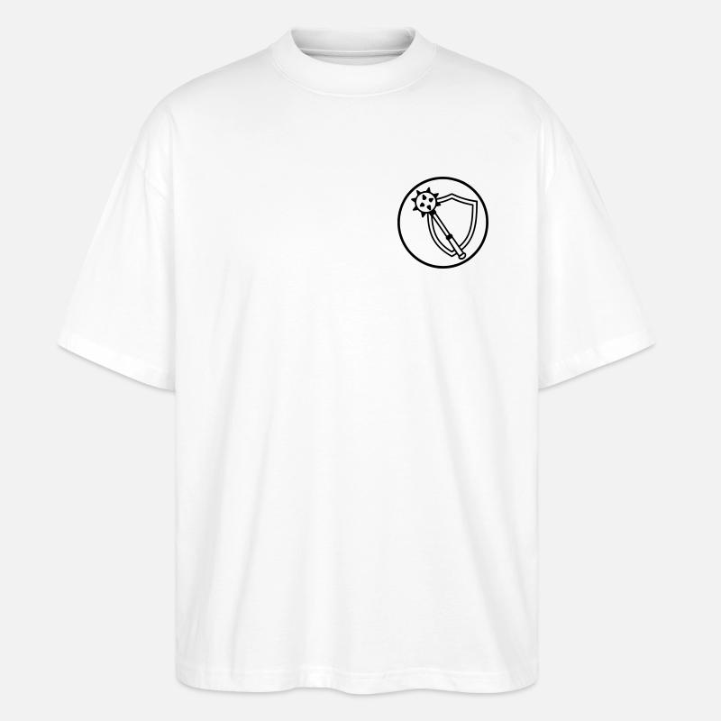 Streitkolben und Schild - Stanley/Stella Oversized Unisex Bio T-Shirt Blaster 2.0 - Weiß
