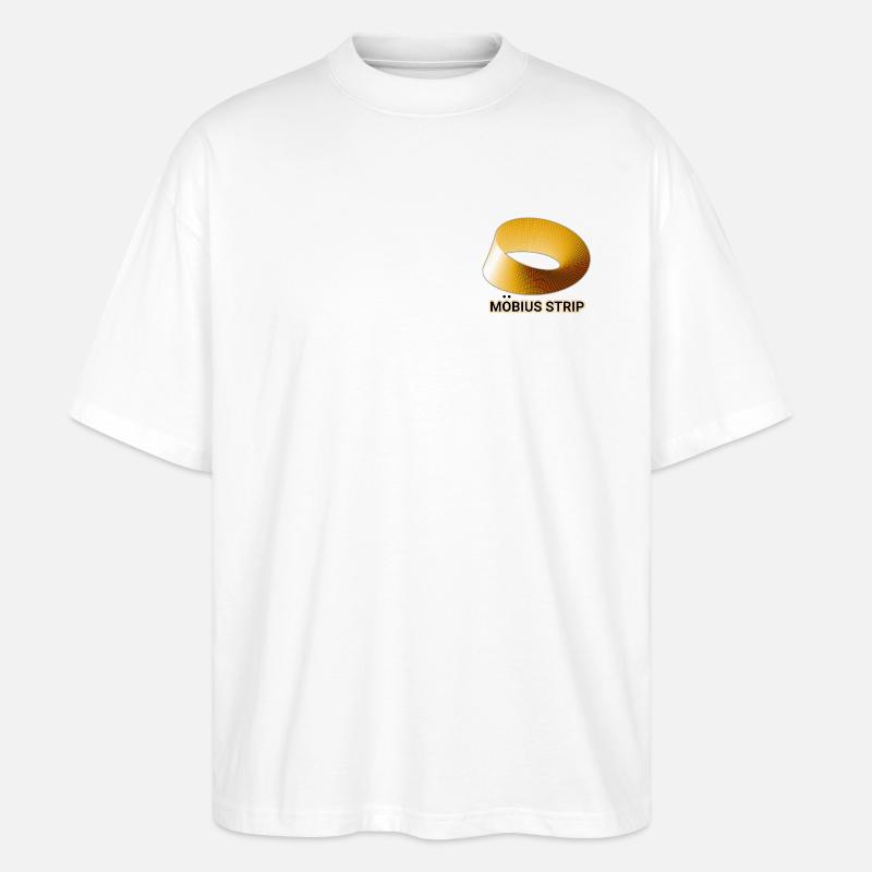 Ruban de Möbius Doré - T-shirt bio Blaster 2.0 coupe oversize Stanley/Stella Unisexe - blanc