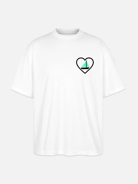 Cuore Vela – Passione Navigazione - Stanley/Stella Oversized Unisex Organic T-shirt Blaster 2.0 - white